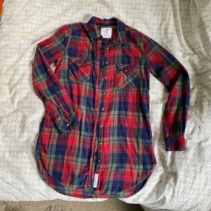H&M logg flannel shirt tunic long length 6